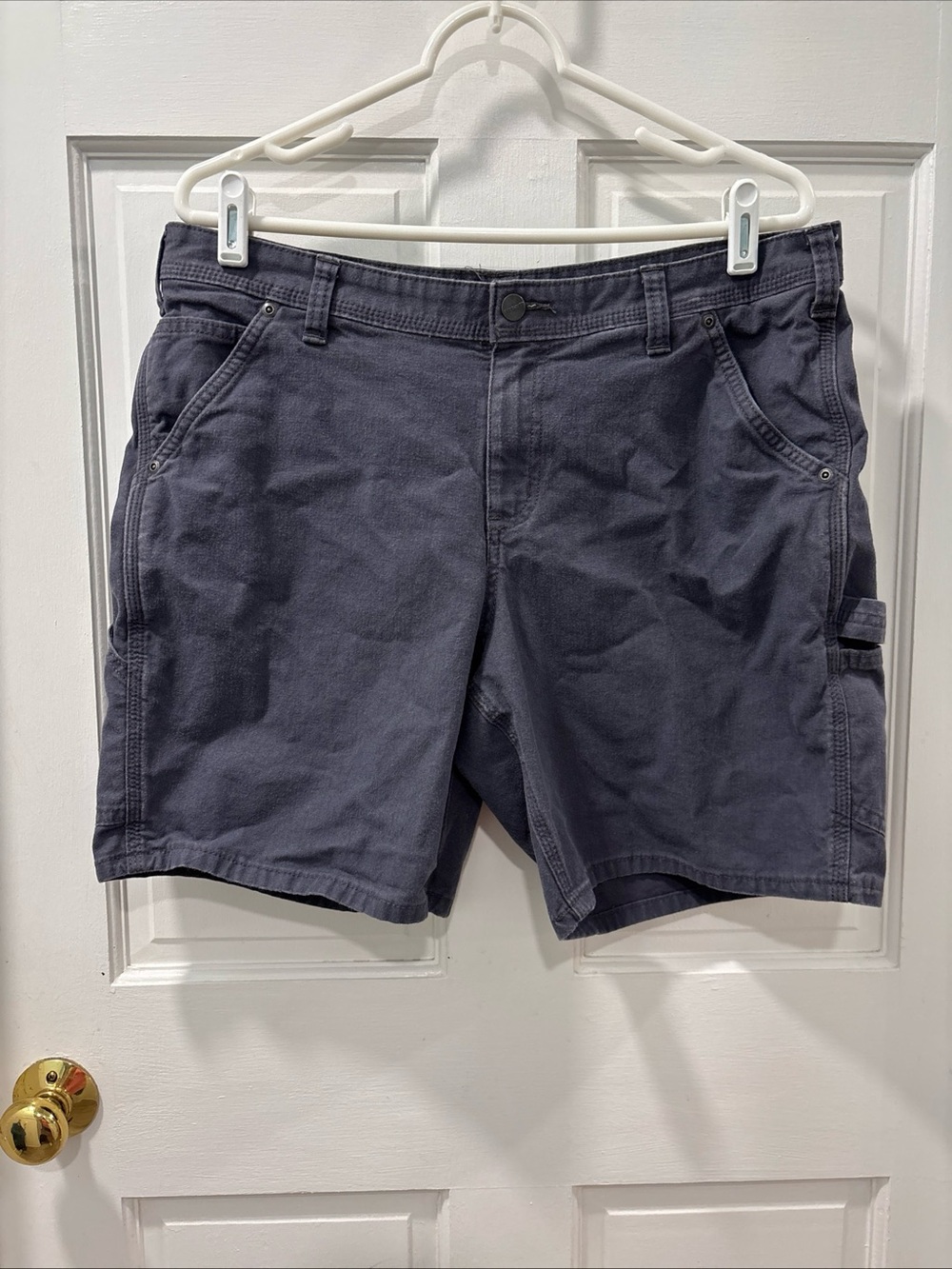 Carhartt Women’s Carpenter Utility Shorts Size 14 Charcoal Gray Original Fit EUC